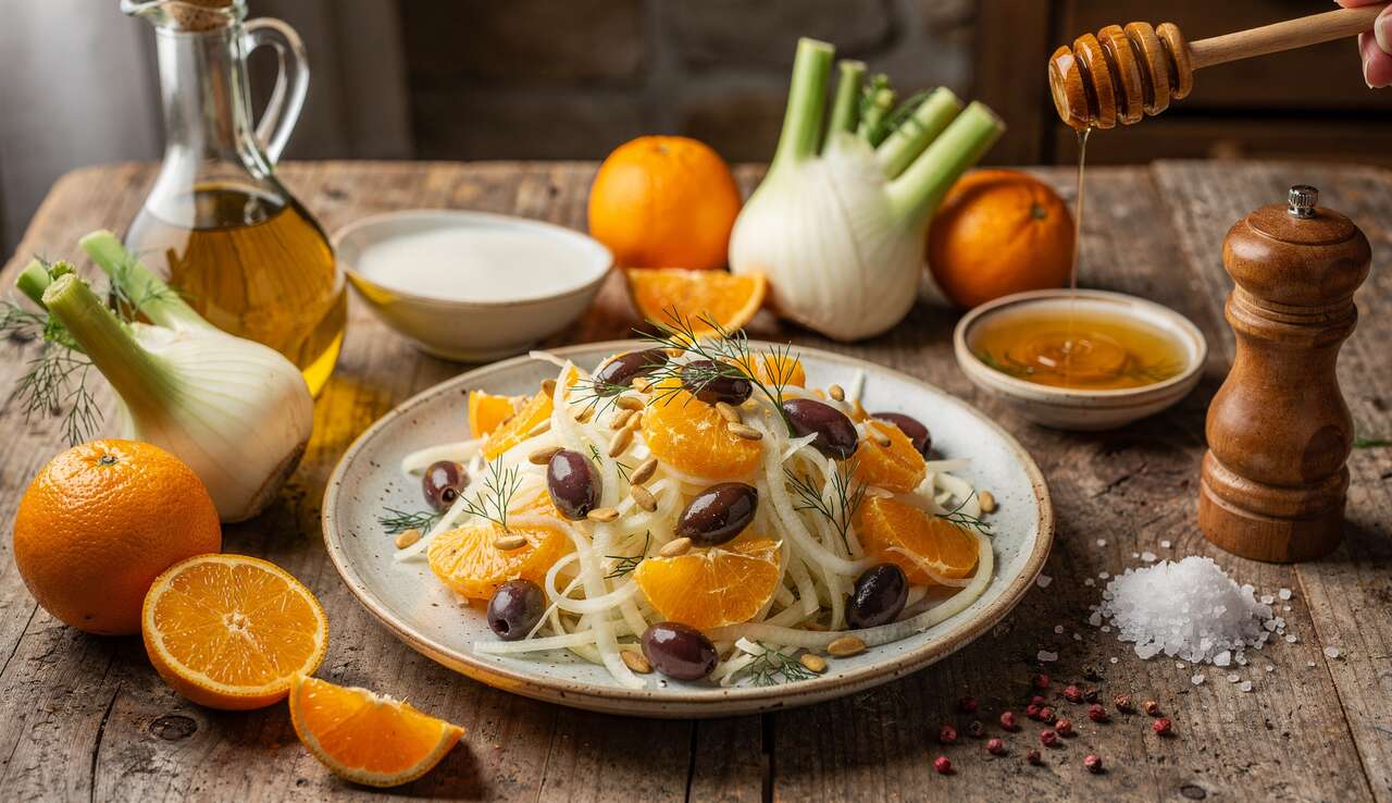 Salade d'hiver légère : fenouil et Orange
