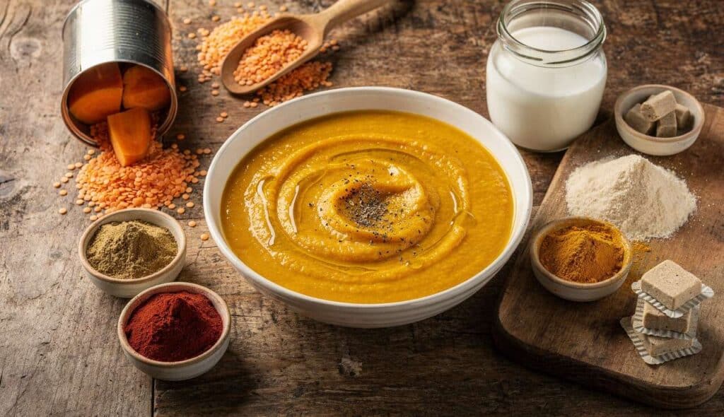 Velouté de patate douce aux lentilles : recette gourmande et saine