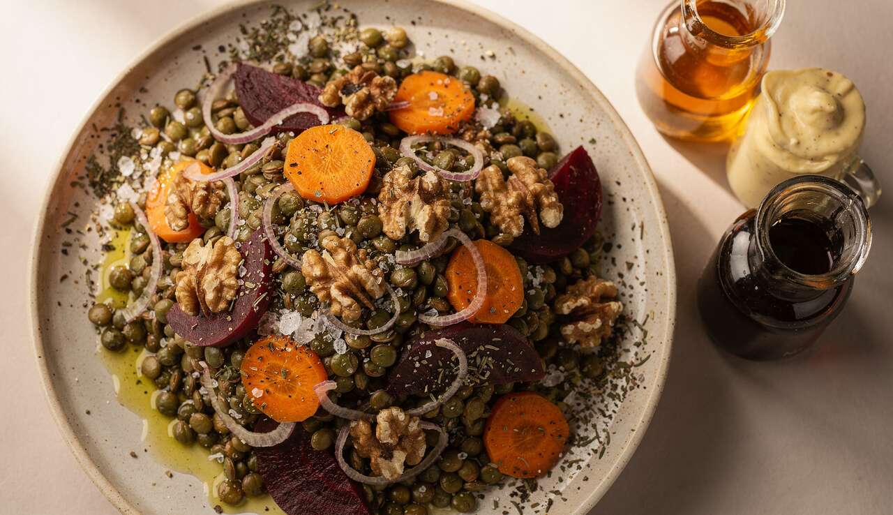 Salade de lentilles et légumes d'hiver : recette santé facile