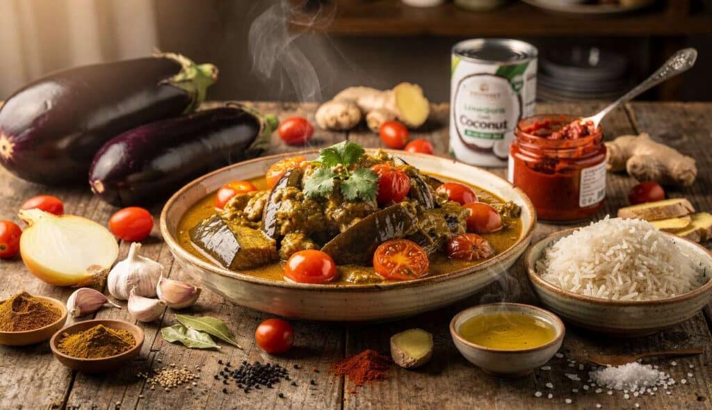 Curry d'aubergines et tomates cerises : recette savoureuse et facile