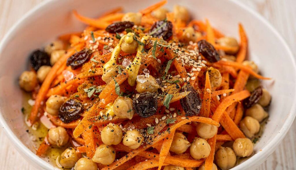 Salade de carottes et pois chiches : saveurs simples et saines
