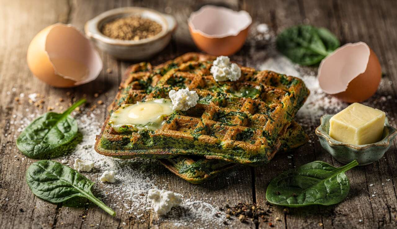 Gaufres aux épinards et fromage de chèvre : une recette savoureuse et saine