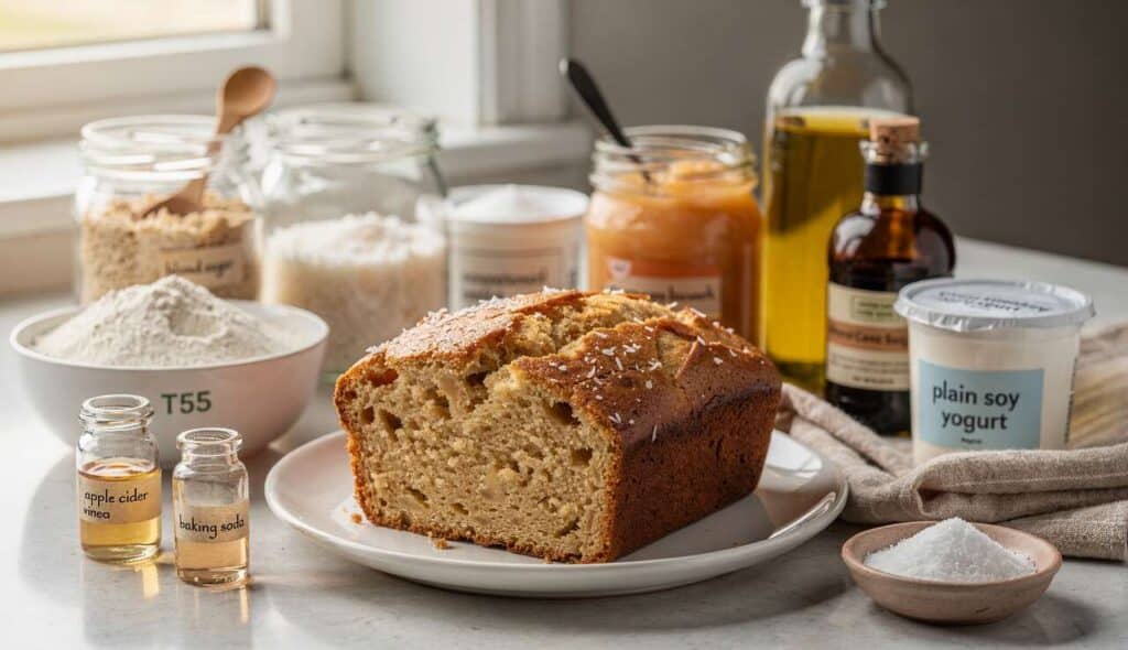 Moelleux végétalien au yaourt, pommes et coco : recette facile