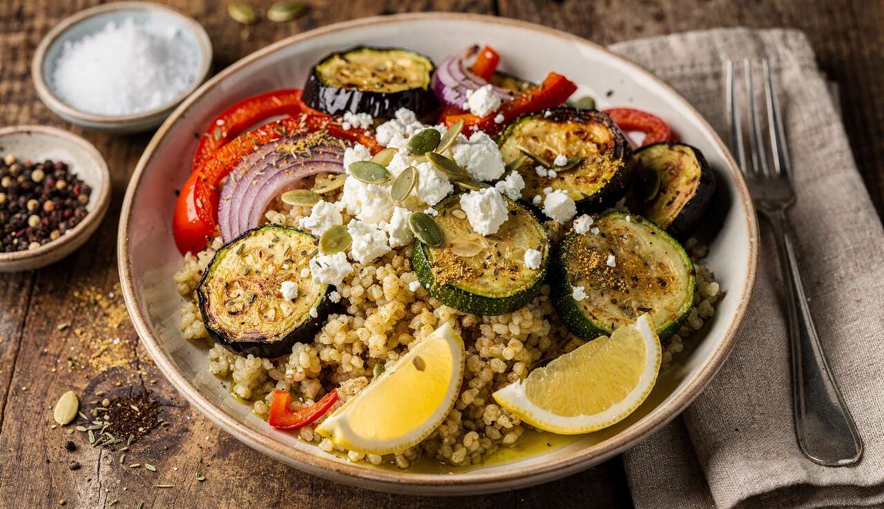 Bowl de légumes rôtis et boulgour : recette gourmande