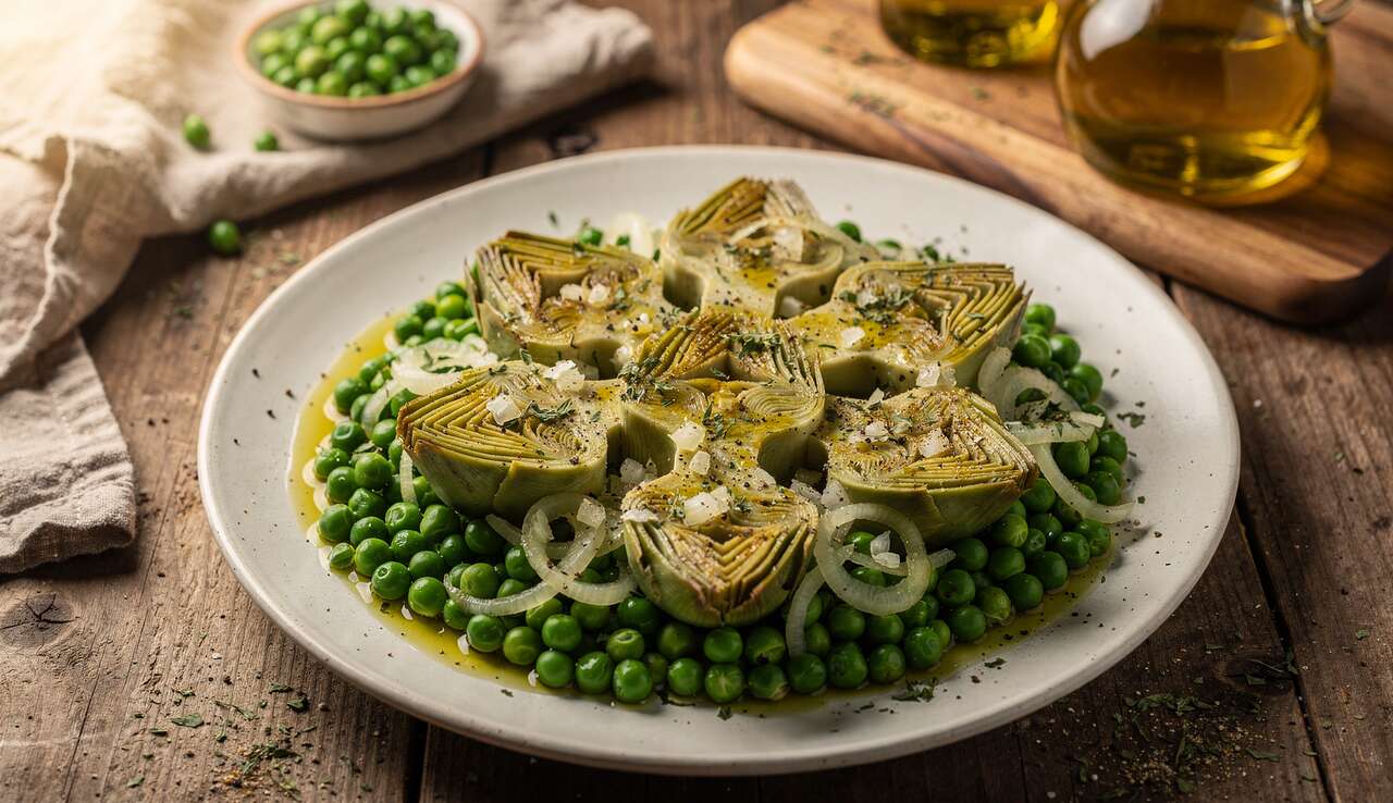 Fonds d'artichaut aux petits pois : recette vegan savoureuse