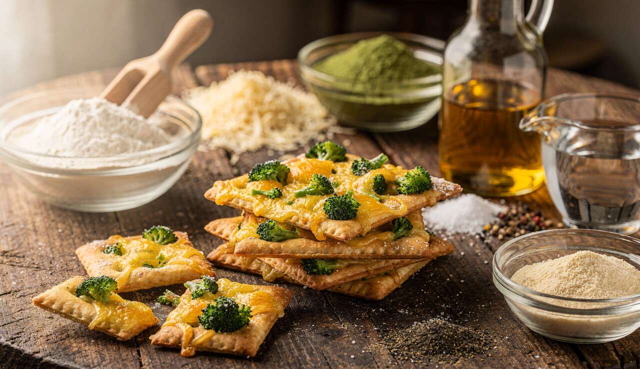 Crackers au fromage et brocolis : recette saine et gourmande