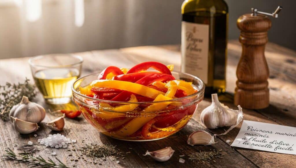 Poivrons marinés à l'huile d'olive : la recette facile