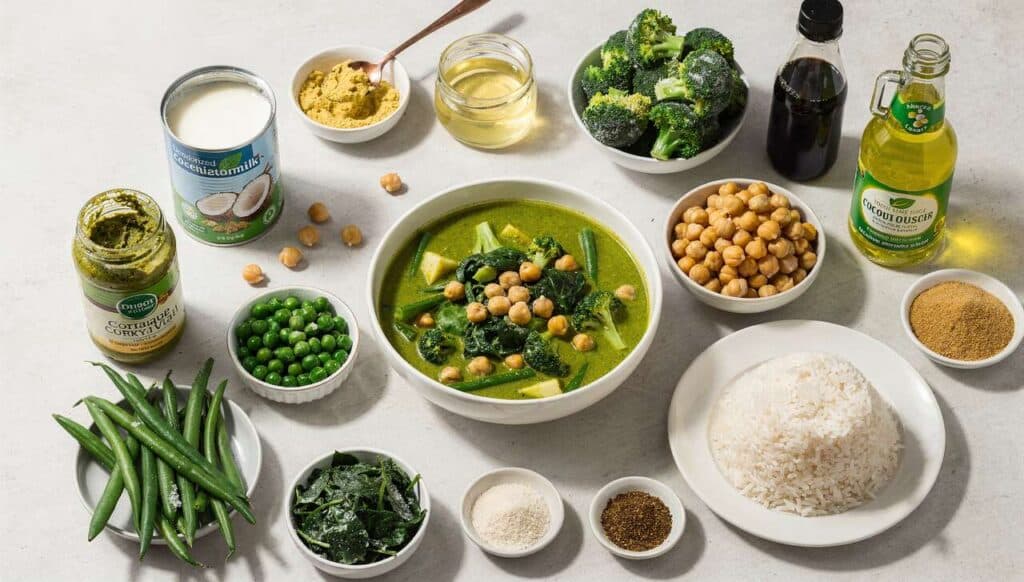 Curry de légumes verts vegan : recette saine et délicieuse