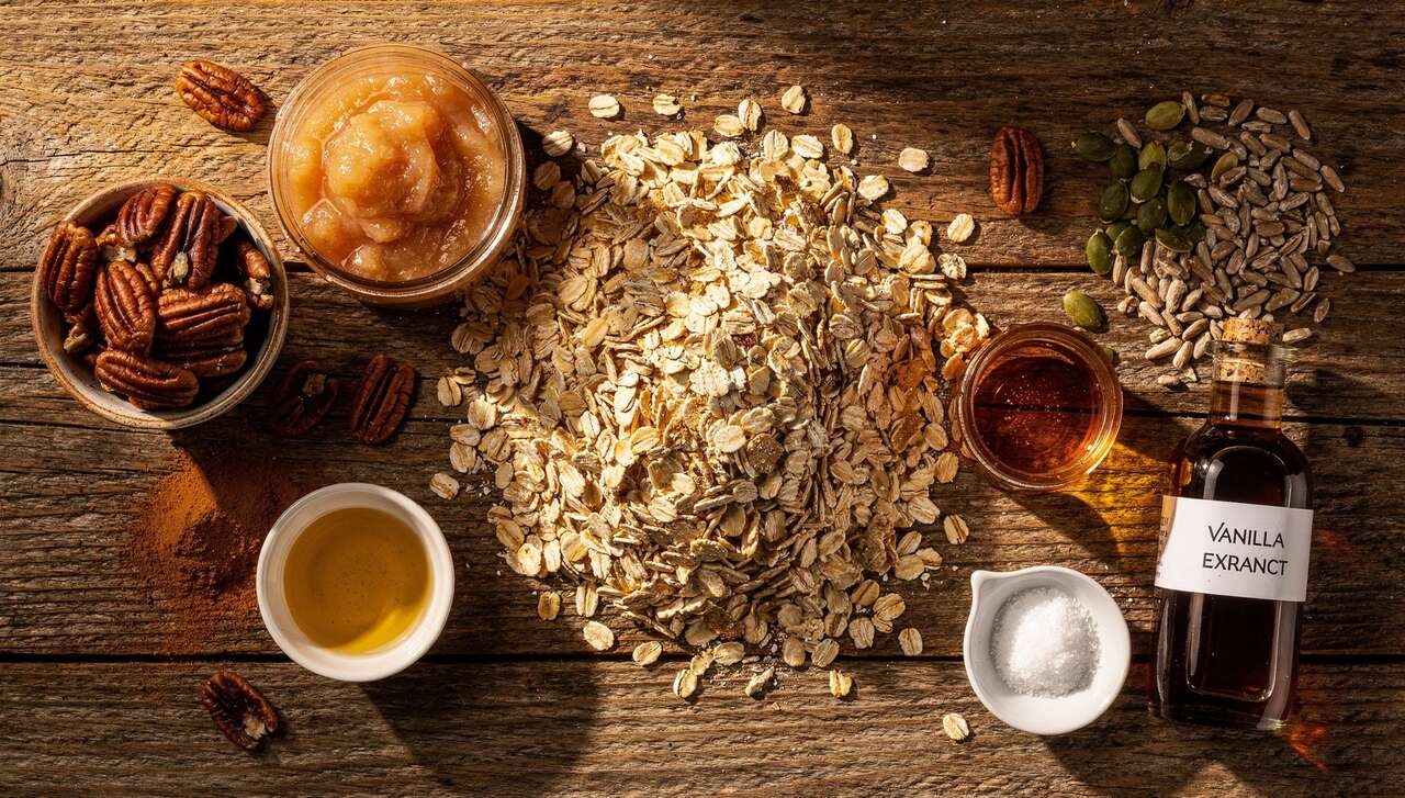 Granola à la pomme sans sucre ajouté : recette vegan saine