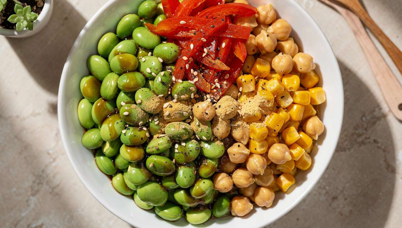 Salade Vegan aux Fèves Edamame : recette Santé
