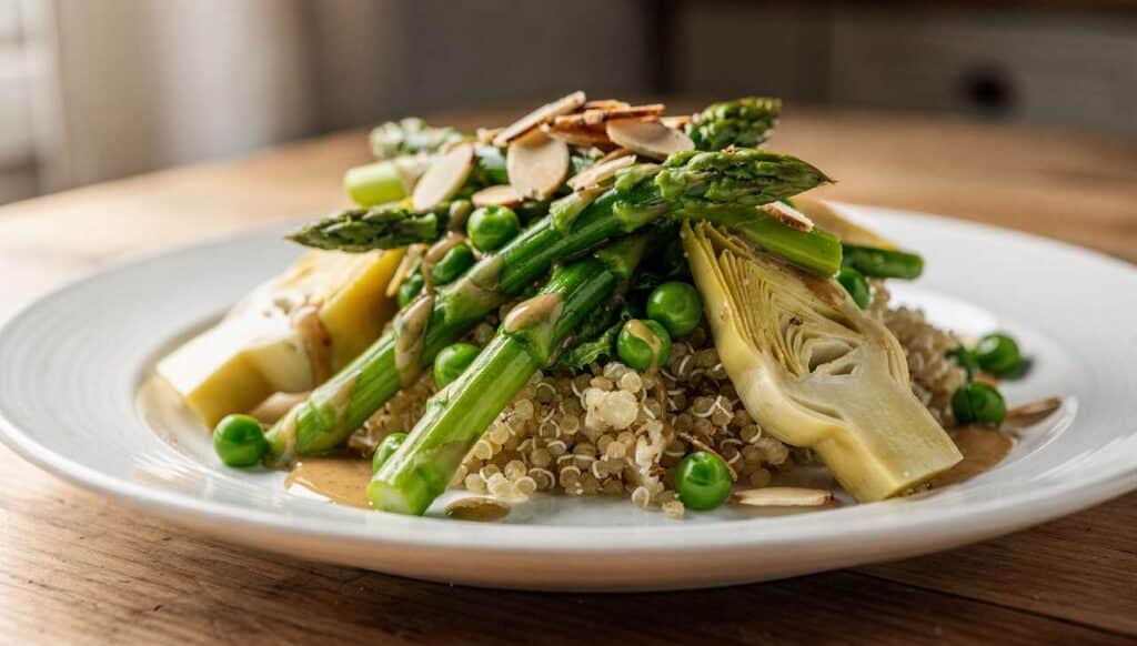 Salade printanière : recette et sauce à l'amande