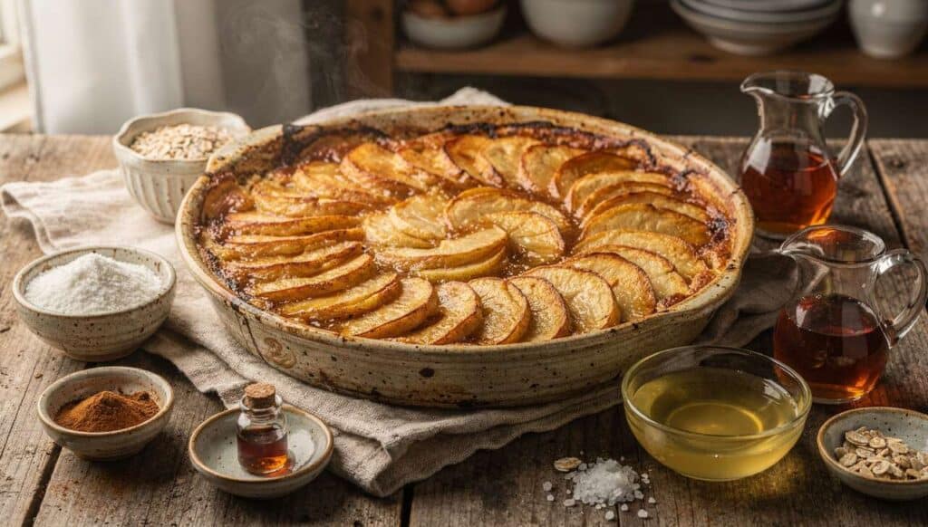 Gratin de pommes à l'amande vegan : recette saine et gourmande