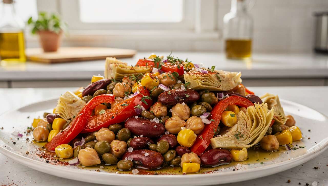 Salade de légumineuses aux légumes : recette végan nutritive