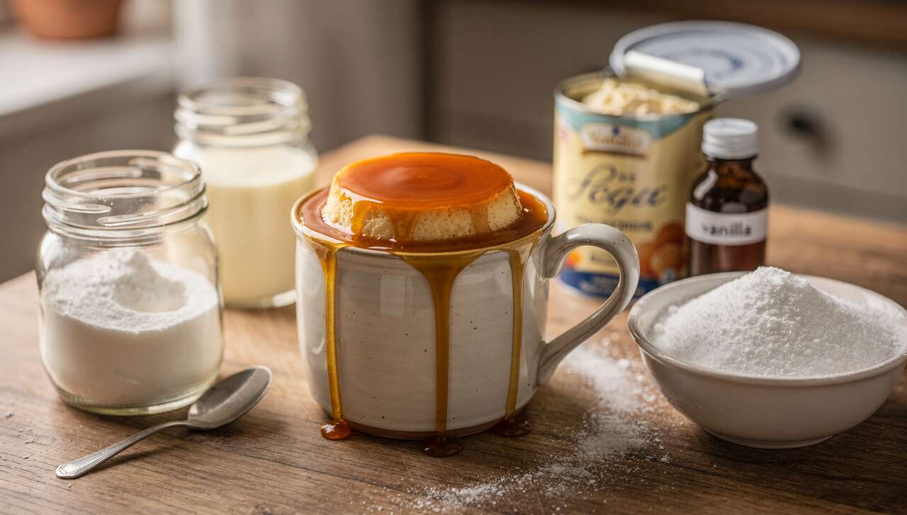 Mug flan à la vanille maison : recette rapide et facile
