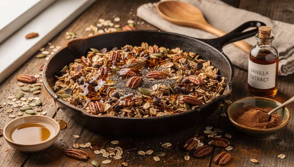 Granola express à la poêle : recette rapide et facile