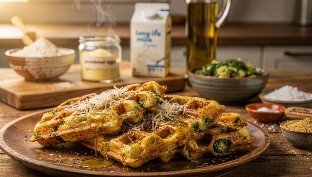 Gaufres aux brocolis et fromage : recette facile et saine