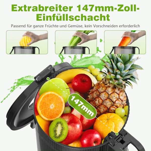 Découvrez notre test complet de l'extracteur de jus Slow Juicer : puissance, efficacité et goulotte XL pour un jus parfait à chaque utilisation