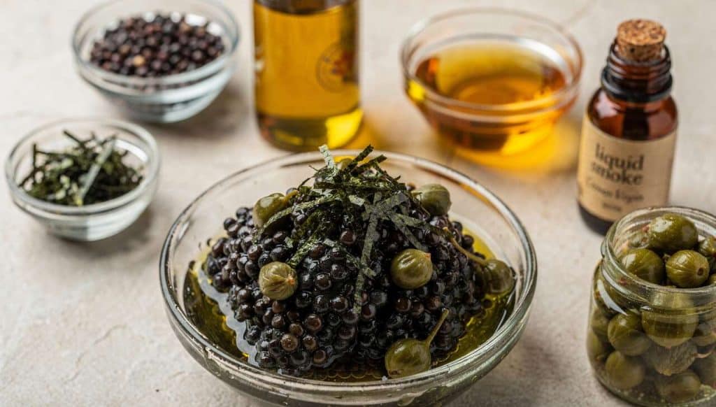 Recette de caviar de lentilles beluga vegan