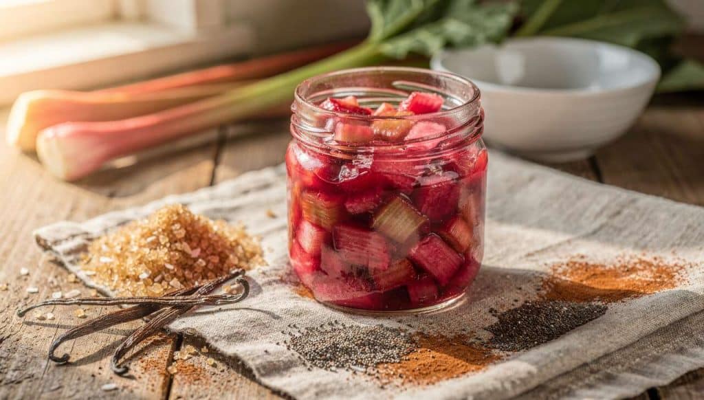 Recette santé : compote de rhubarbe vegan