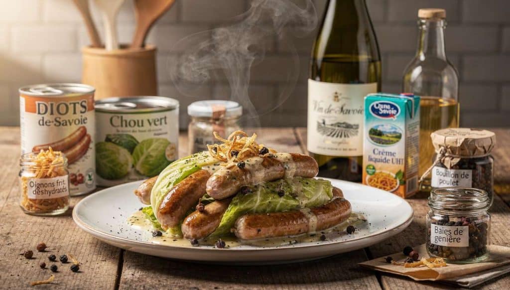 Diot au chou : recette gourmande à la sauce vin blanc-crème