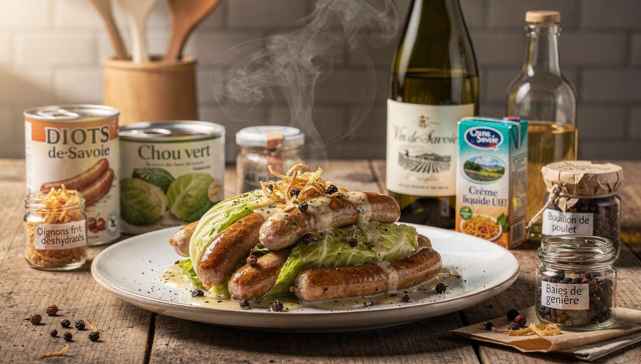 Diot au chou : recette gourmande à la sauce vin blanc-crème