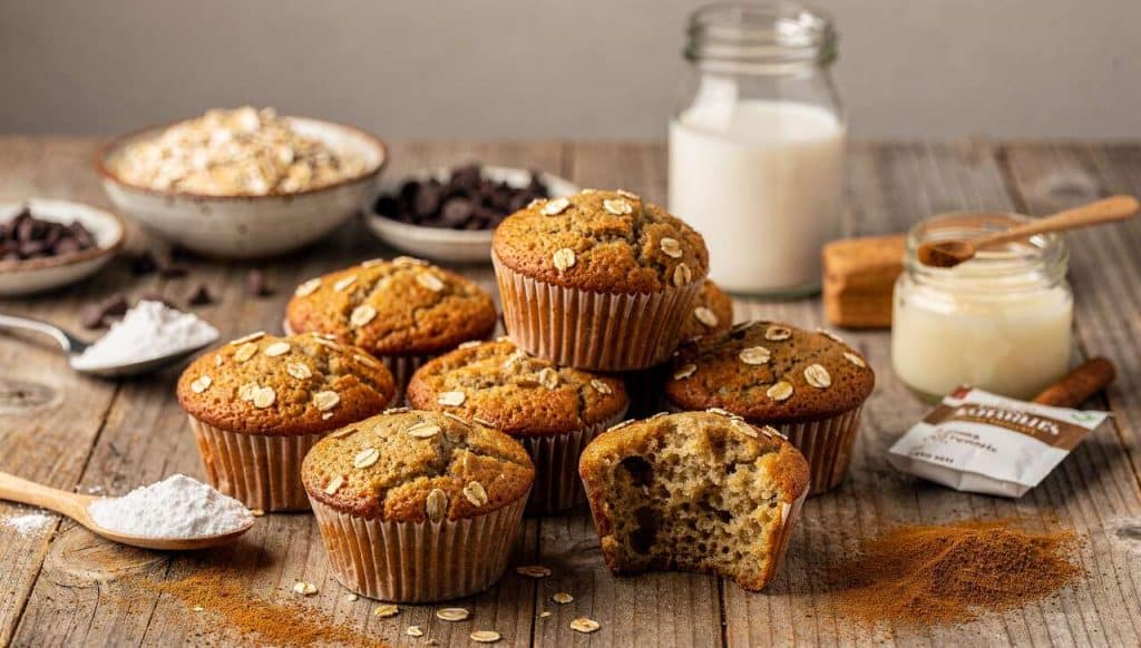 Muffins d'avoine et banane : recette healthy et délicieuse