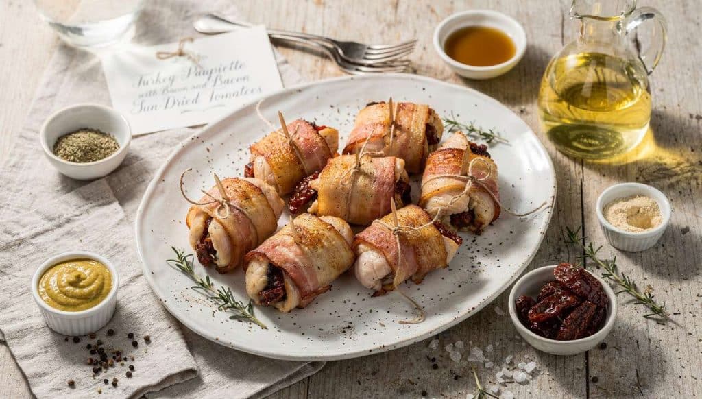Paupiette de dinde au bacon et tomates séchées