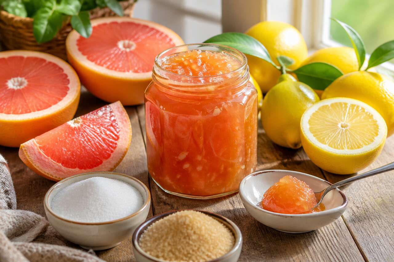 Recette de confiture de pamplemousse au citron : un mélange rafraîchissant