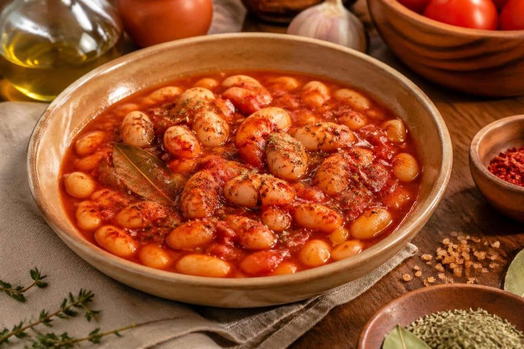 Recette végane : haricots blancs à la tomate