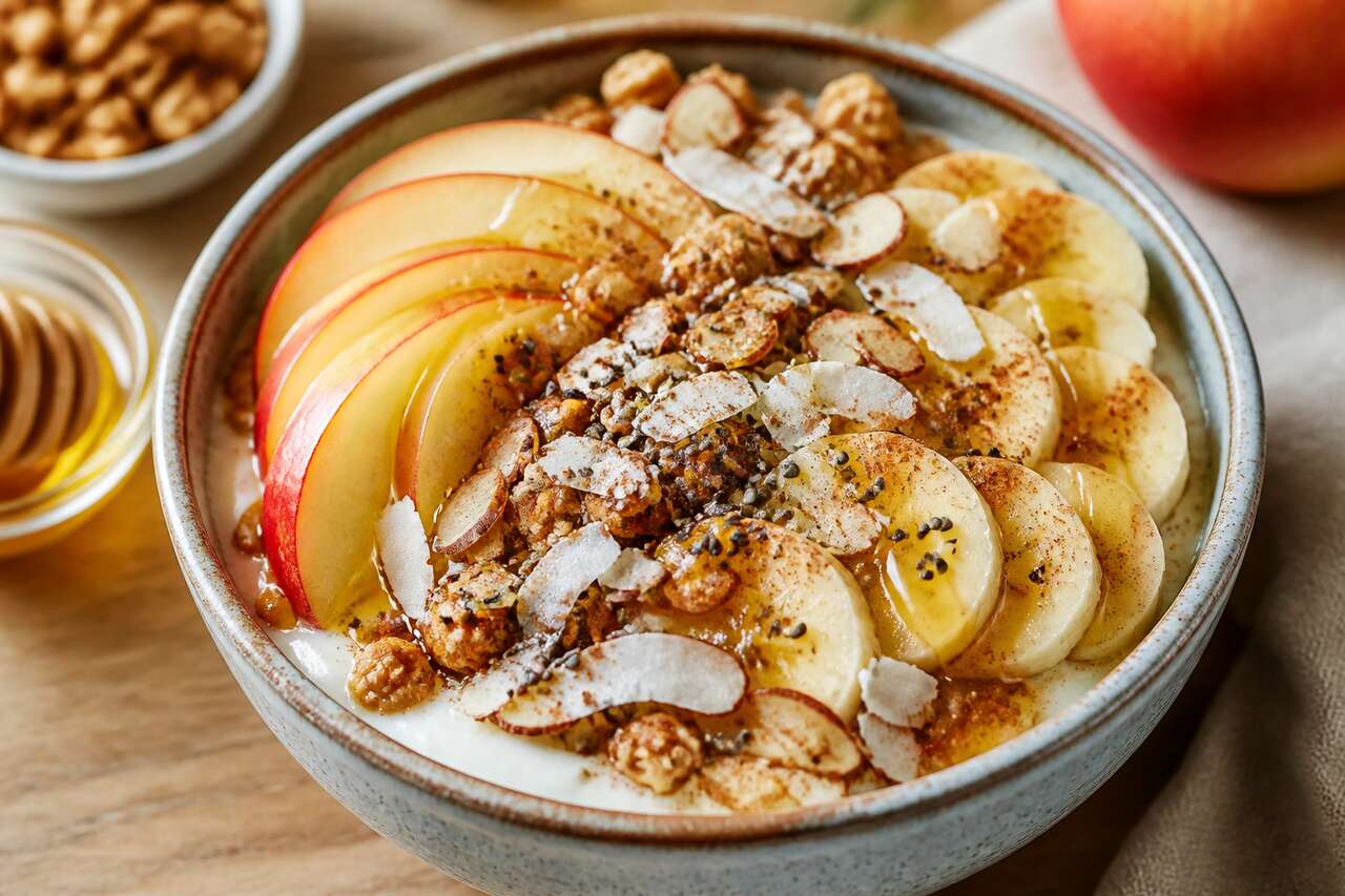 Bowl de skyr : délice pomme banane healthy