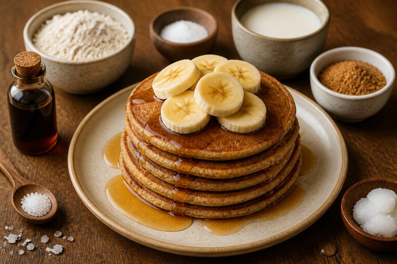 Pancakes vegan : banane et sarrasin sans gluten