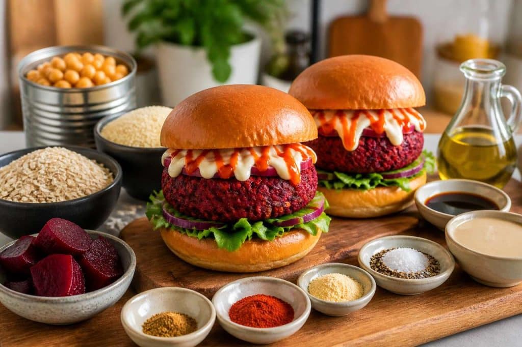 Burgers de betterave et pois chiches : une recette végétarienne gourmande