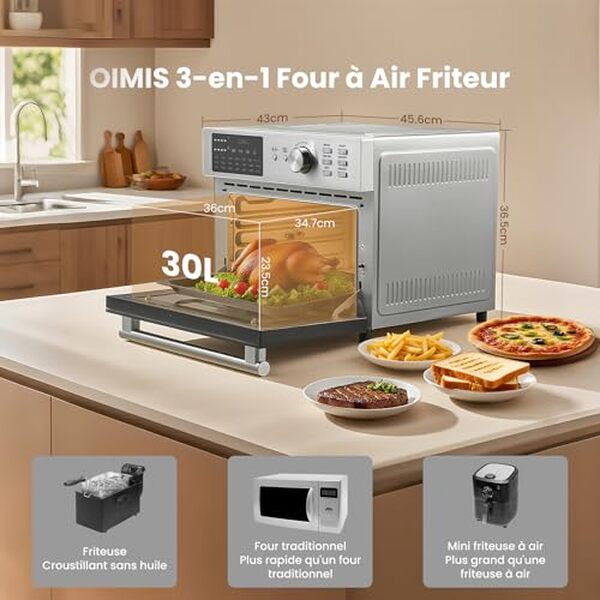 Découvrez notre test détaillé de la friteuse sans huile OIMIS inox air fryer XXL 1800W : performances, avantages et résultats de cuisson. 