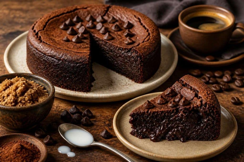 Cake fondant au chocolat vegan : recette gourmande
