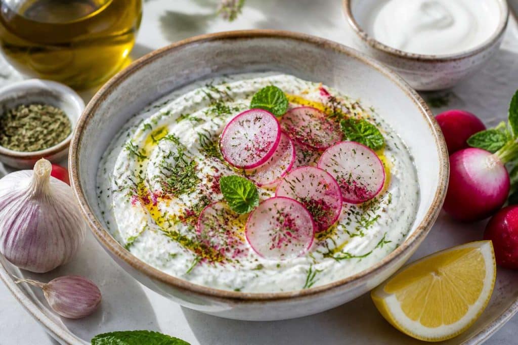 Tzatziki aux radis roses : recette fraîche et estivale