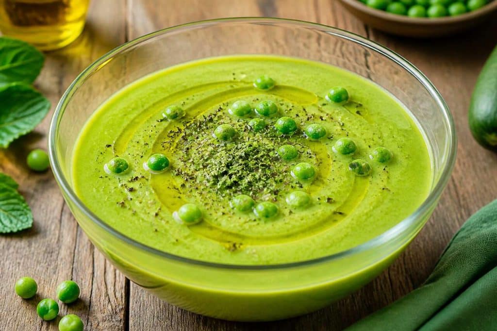 Recette de gaspacho de petits pois