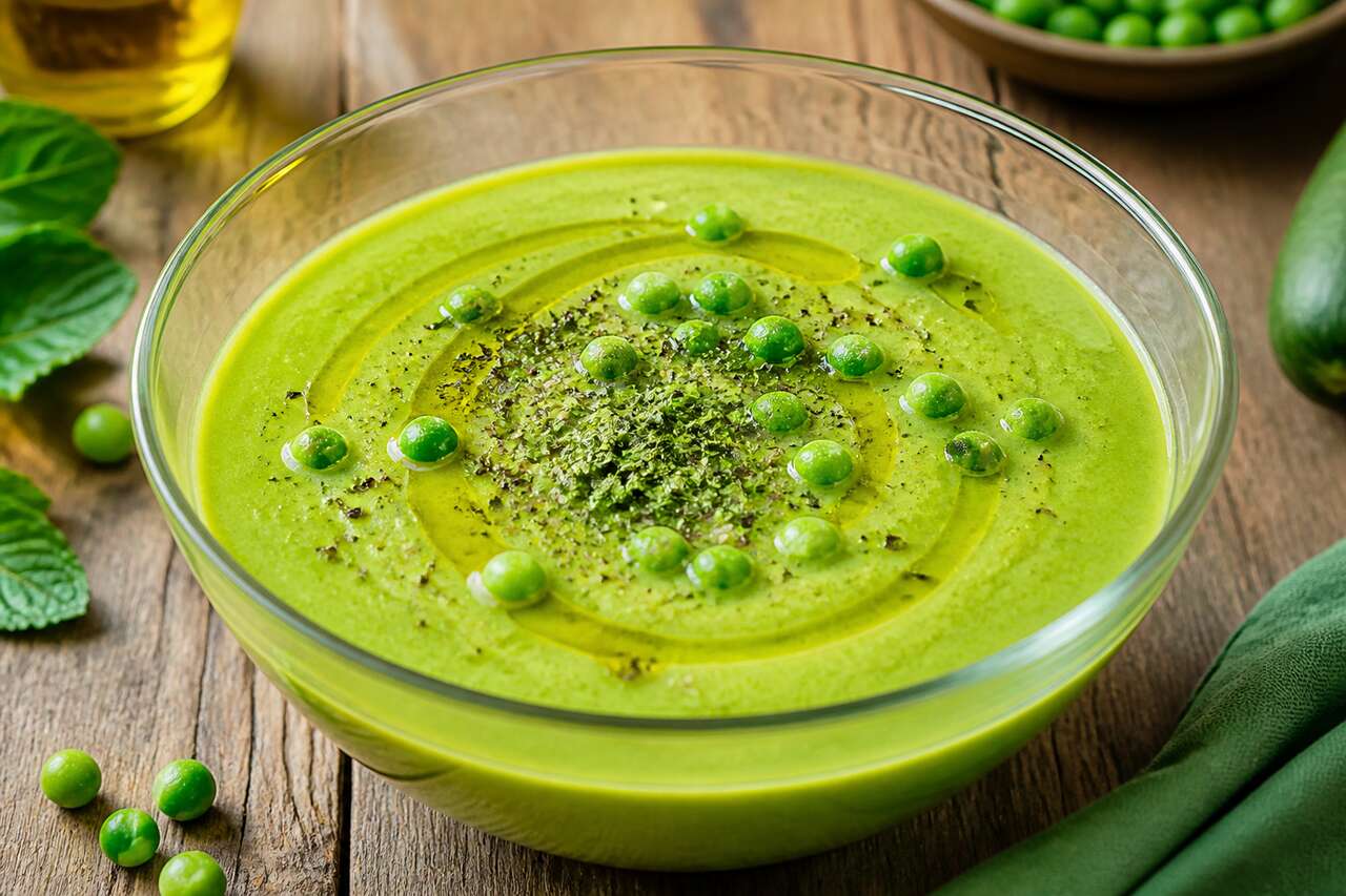 Recette de gaspacho de petits pois
