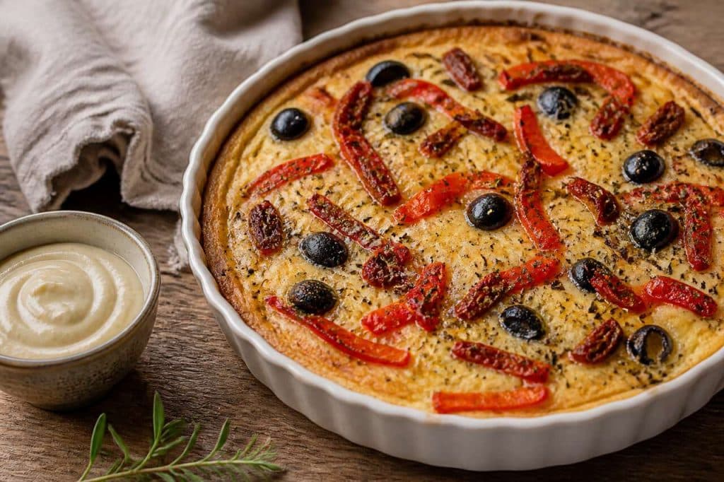 Clafoutis de légumes au tofu soyeux : recette saine et délicieuse