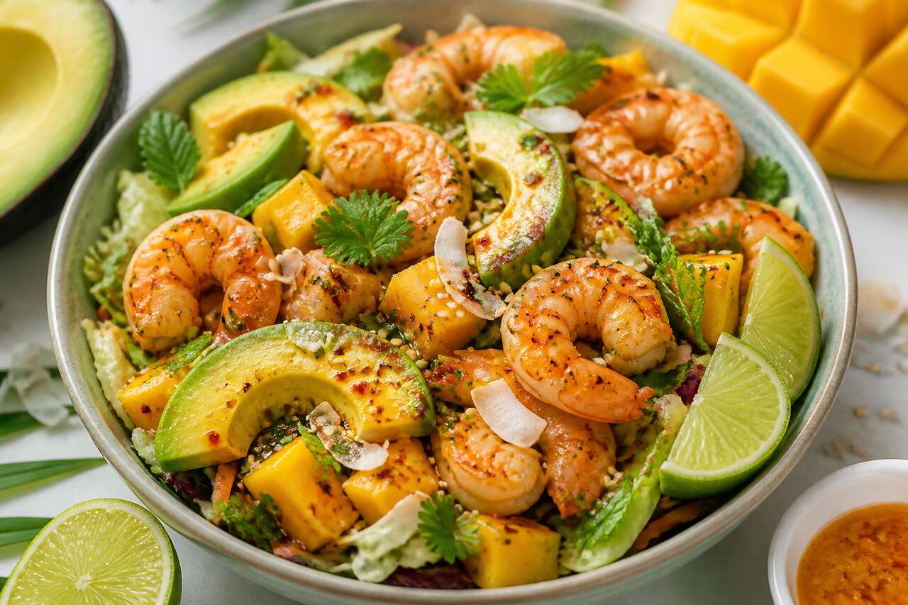 Salade Mangue Avocat Crevettes : recette Exotique Et Rafraîchissante