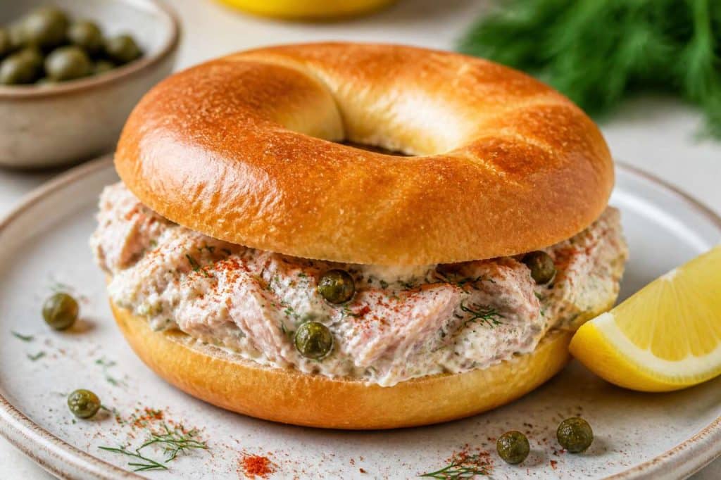 Bagel rapide au thon et fromage frais : recette facile