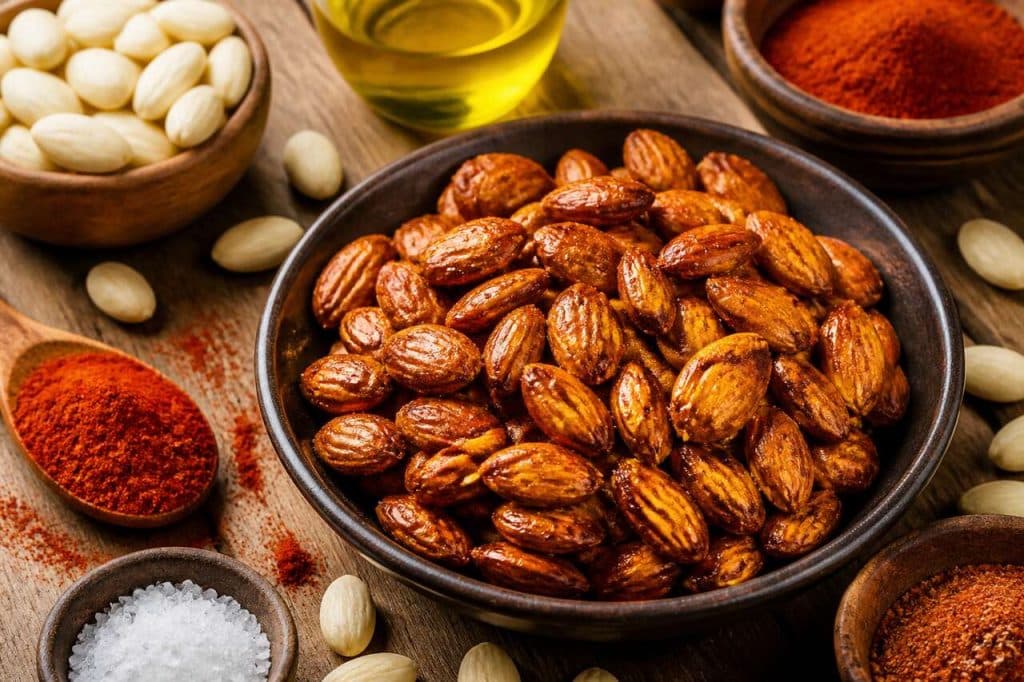 Amandes grillées au sel et paprika fumé : une recette savoureuse