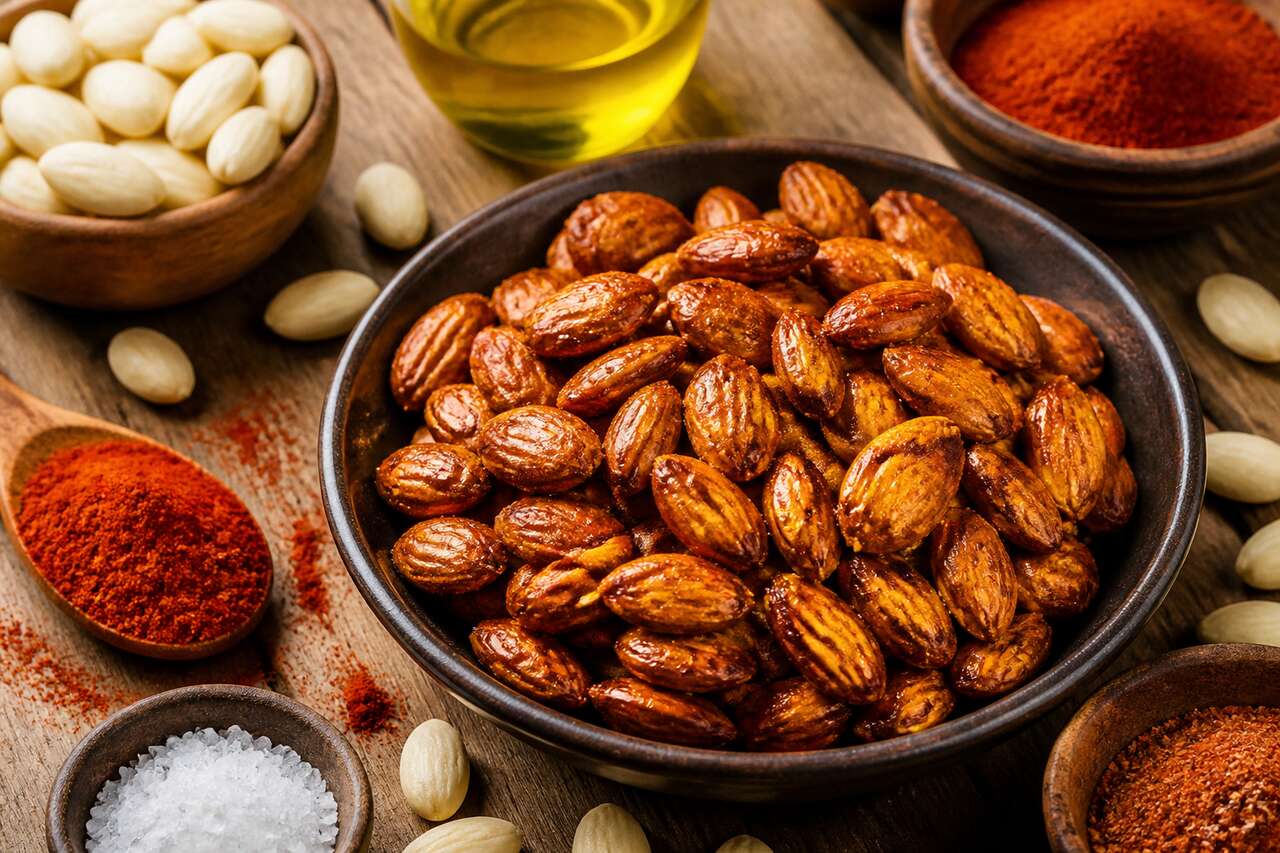 Amandes grillées au sel et paprika fumé : une recette savoureuse