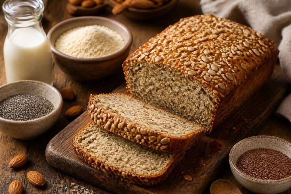 Pain express à l'amande et aux graines : recette facile et rapide