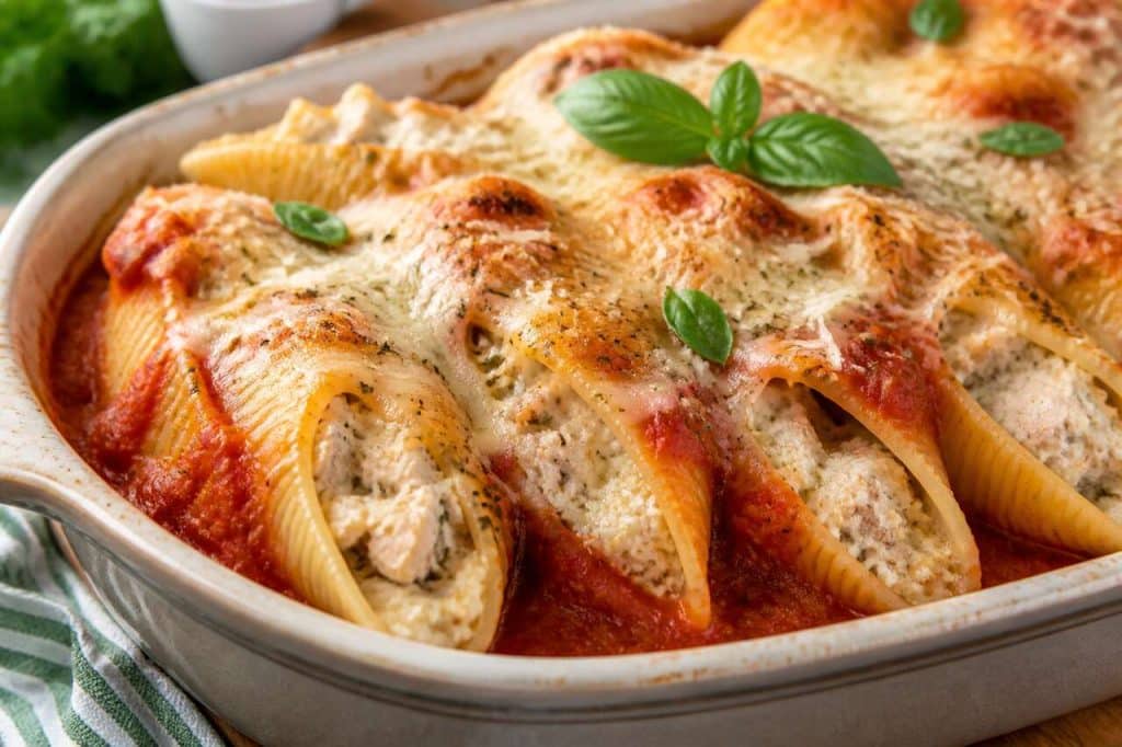 Conchiglioni au poulet et tomate : recette savoureuse