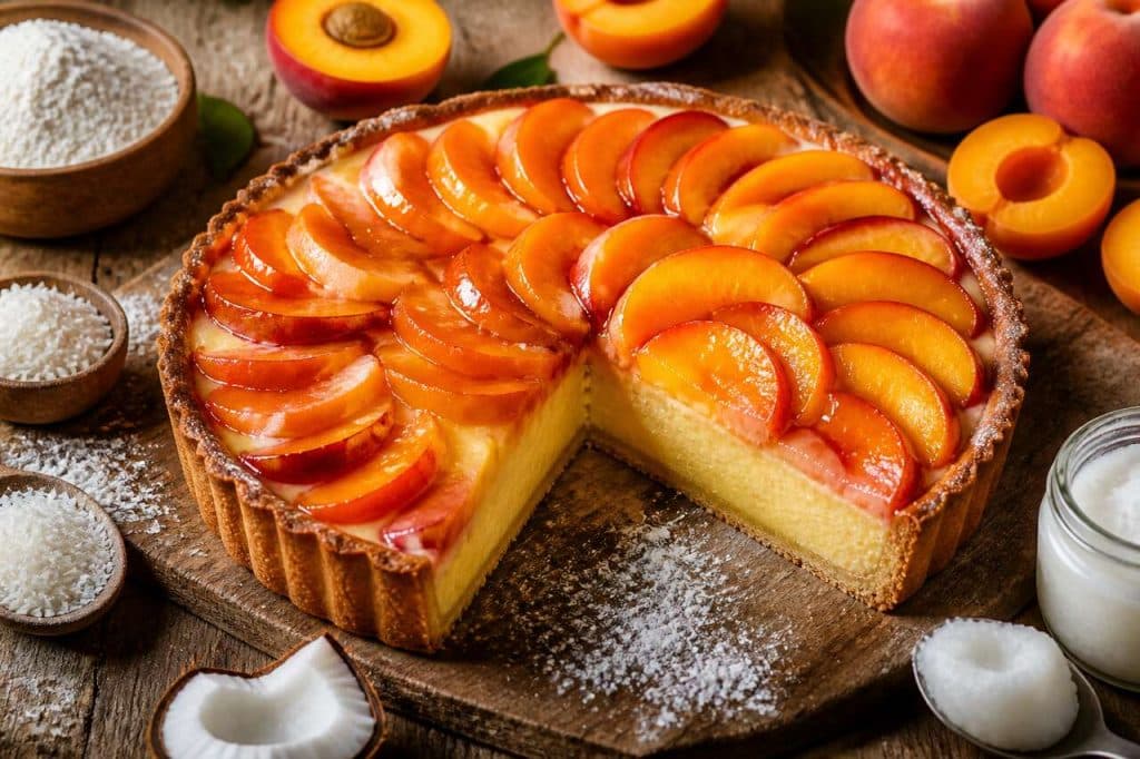 Recette tarte pâtissière pêche abricot vegan