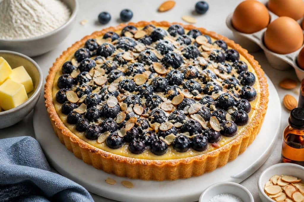 Tarte aux myrtilles et crème d'amande : recette gourmande et facile