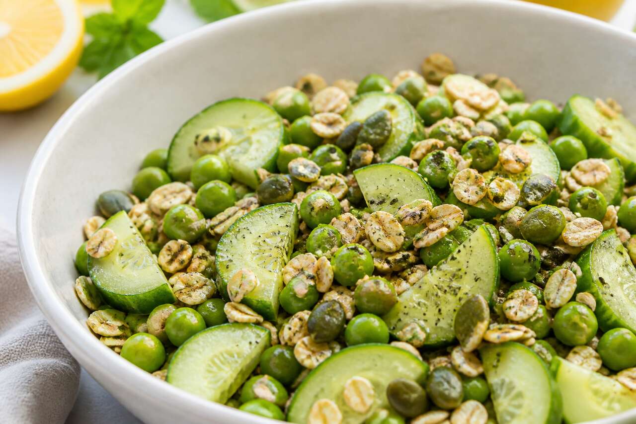 Salade d'avoine aux petits pois et concombre : recette estivale saine
