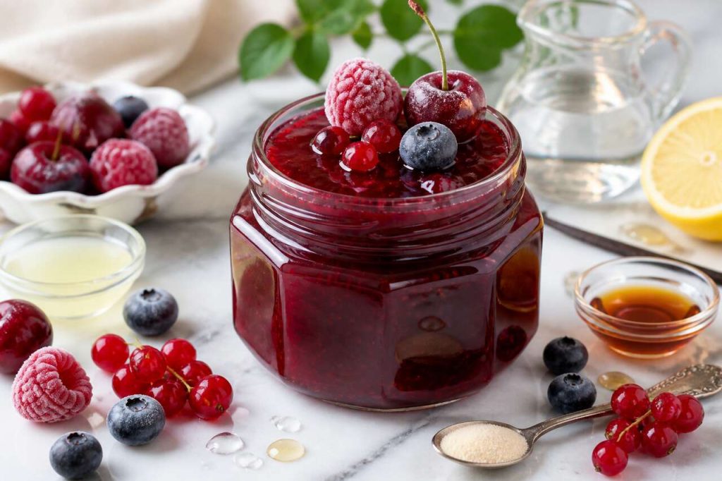Gelée épaisse de fruits rouges sans sucre : recette maison facile