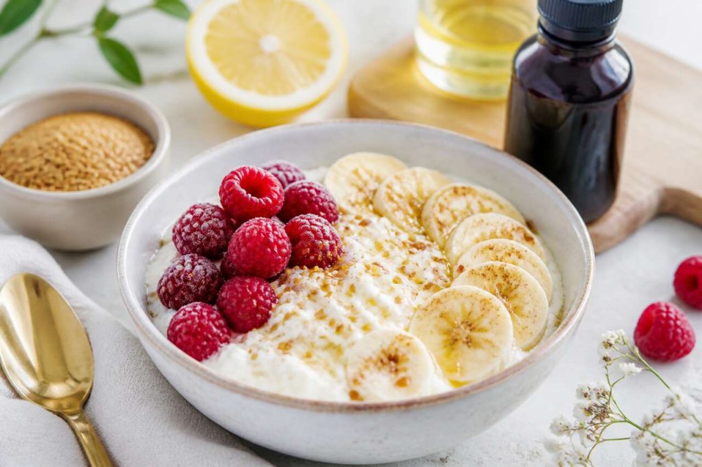 Crème Budwig aux framboises : recette de Marie