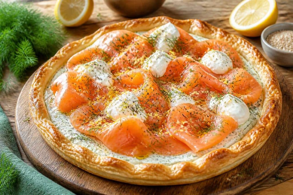Tarte Au Tzatziki Et Saumon : recette facile et savoureuse